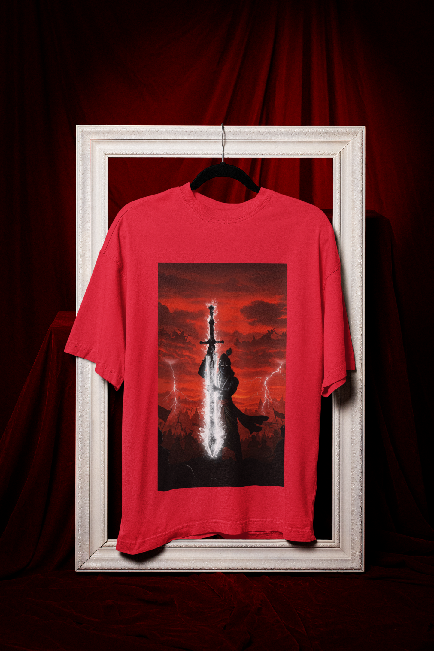 Urban Krishna T-Shirt – Oversized Fit, Divine Energy"