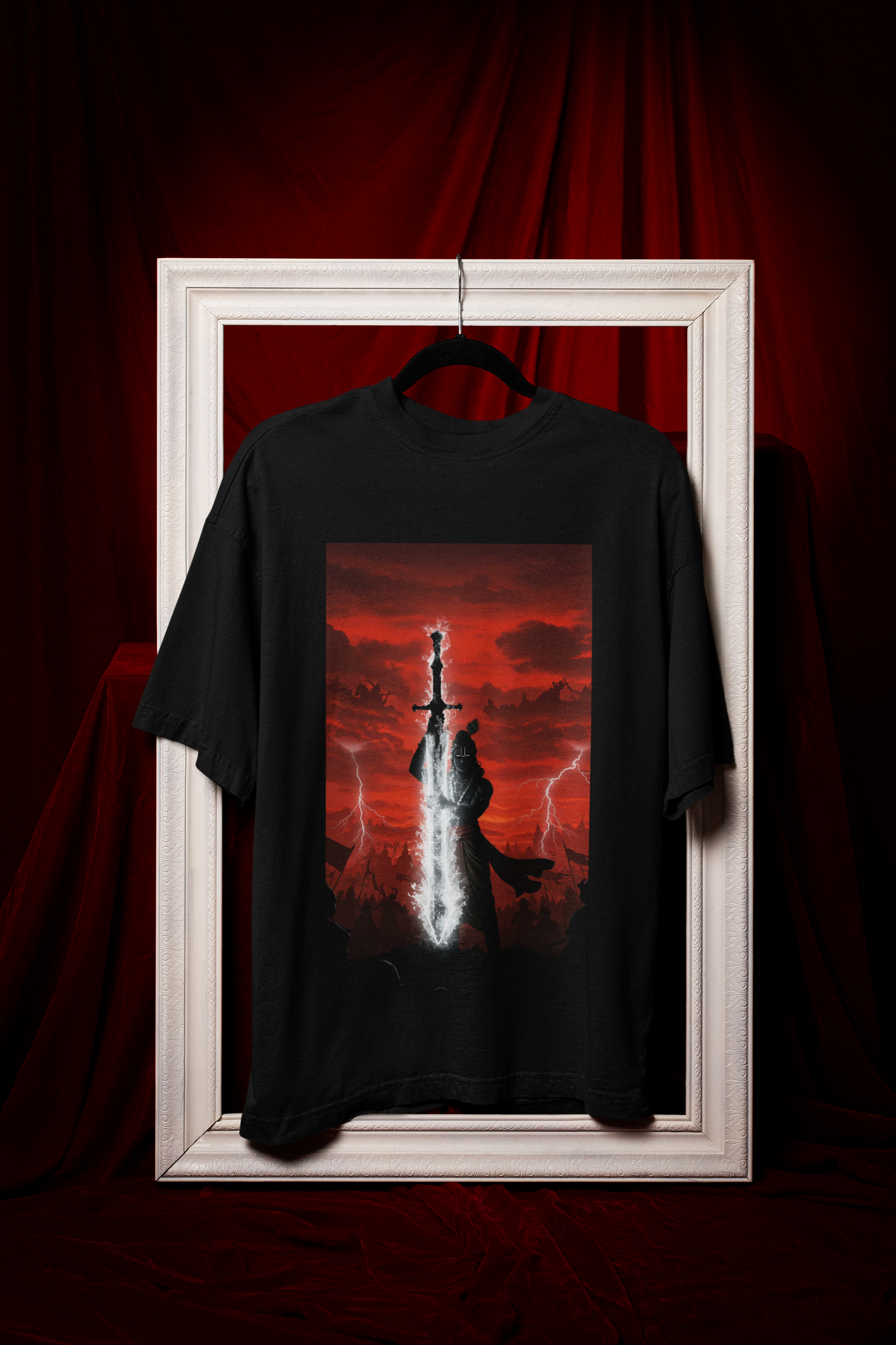 Urban Krishna T-Shirt – Oversized Fit, Divine Energy"