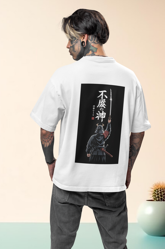 Oversized Samurai Graphic T-Shirt – Streetwear Style | Bold Japanese Warrior Print"