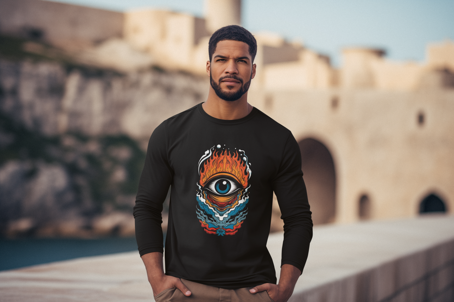 Burning Vision – Urban Psy Trippy Eye Print"