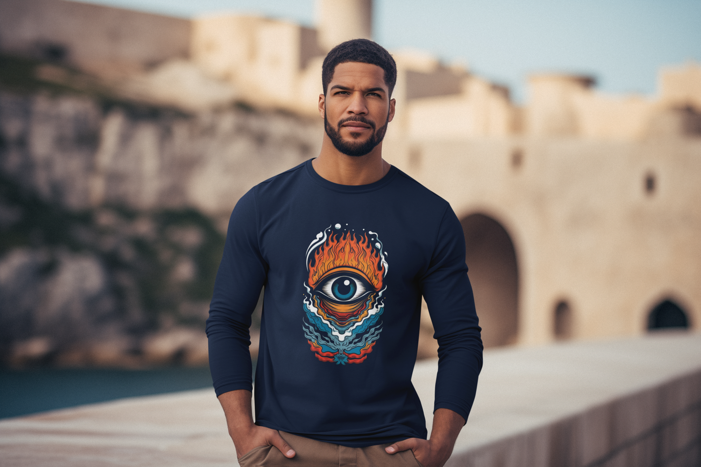 Burning Vision – Urban Psy Trippy Eye Print"