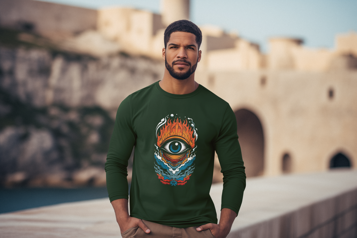 Burning Vision – Urban Psy Trippy Eye Print"