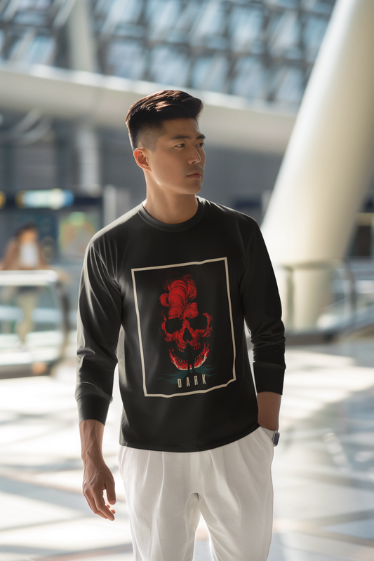 "Into the Flame – Dark Skull Art Print for True Aesthetics"